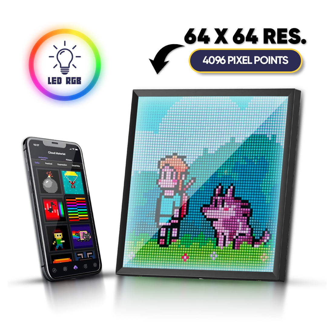 Pantalla inteligente multifuncional para Píxel Art y visualizador LED